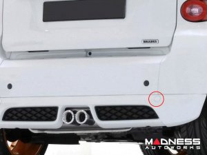 smart fortwo Bumper Cap - 451 - Rear - Genuine BRABUS - Gray